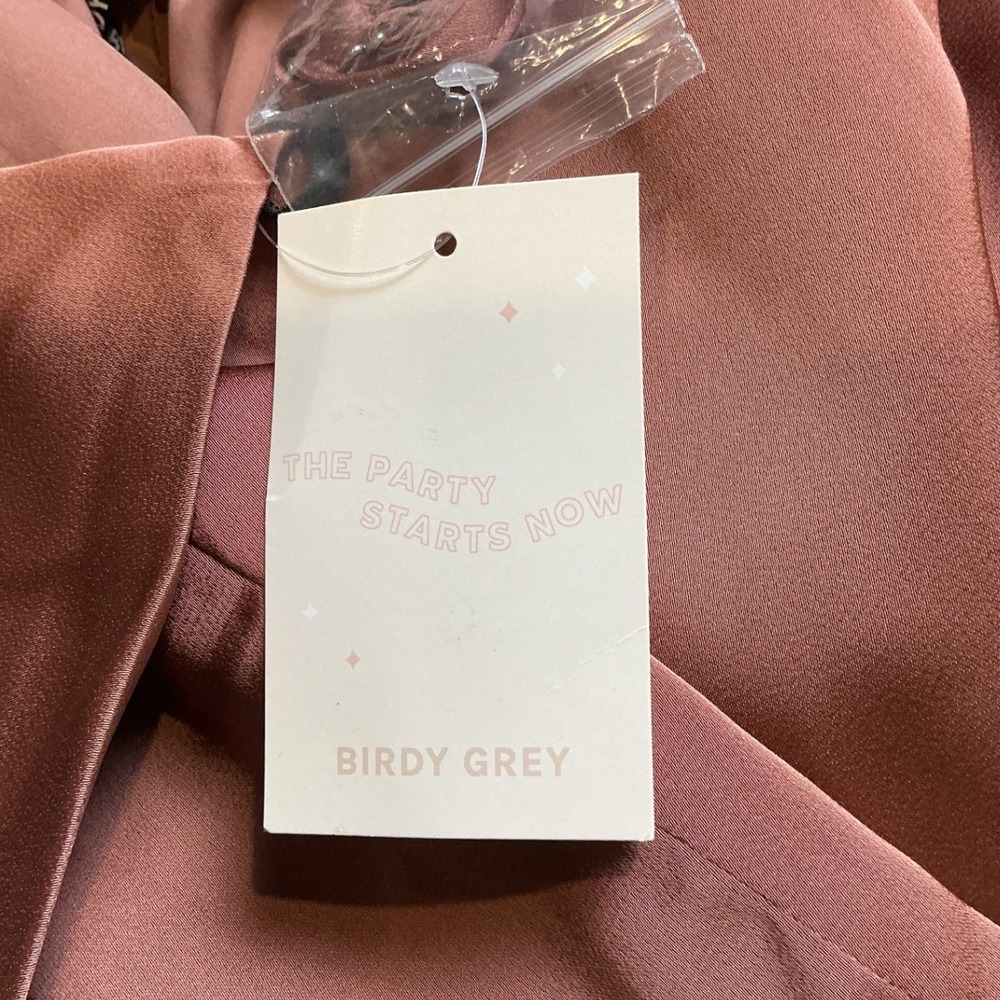 Birdy Grey Mia Matte Satin Dress Desert Rose Small New With Tags - Picture 10 of 10
